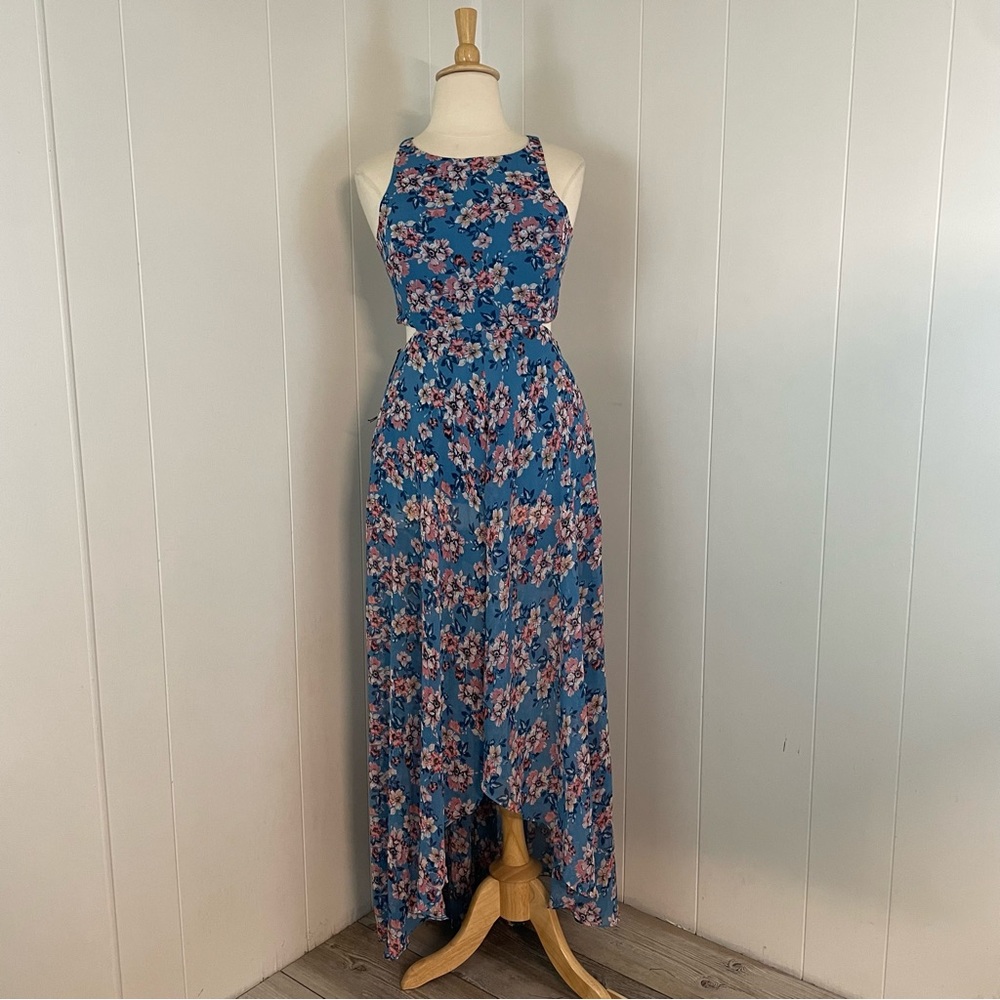 NWT ALI & JAY Blue Floral Maxi Dress